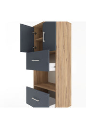 Hyperion Dolap 3 Raflı 2 Çekmeceli 2 Kapaklı 60x44x163 - S53M069V8B