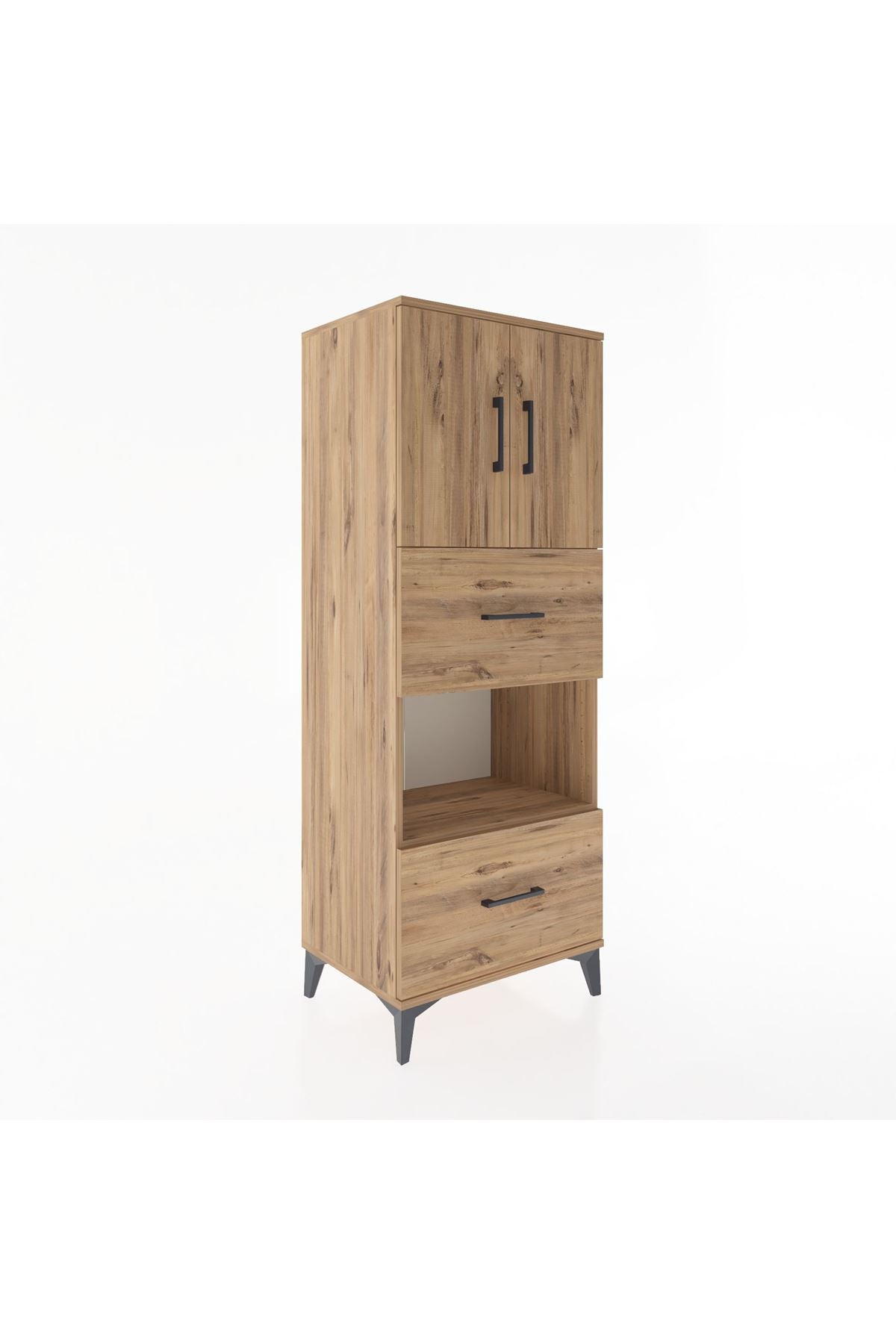 Hyperion Dolap 3 Raflı 2 Çekmeceli 2 Kapaklı 60x44x163 - S53M069V9B