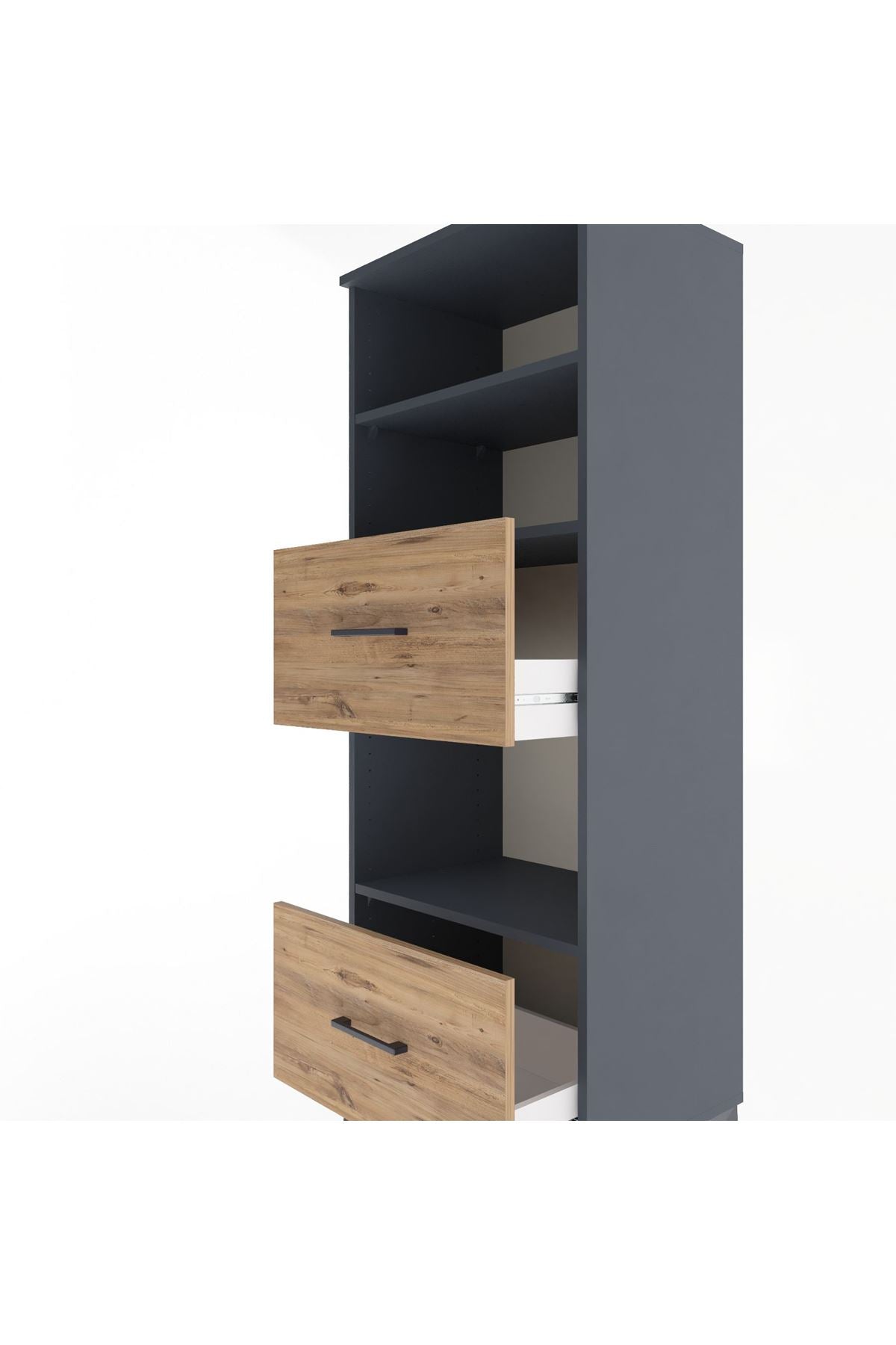 Hyperion Dolap 3 Raflı 2 Çekmeceli 60x44x163 - S53M070V6B