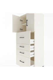 Hyperion Dolap 2 Raflı 4 Çekmeceli 2 Kapaklı 60x44x163 - S53M071V1B