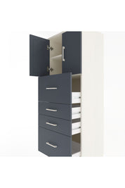Hyperion Dolap 2 Raflı 4 Çekmeceli 2 Kapaklı 60x44x163 - S53M071V2B