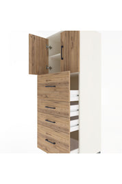 Hyperion Dolap 2 Raflı 4 Çekmeceli 2 Kapaklı 60x44x163 - S53M071V3B