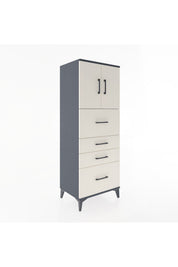 Hyperion Dolap 2 Raflı 4 Çekmeceli 2 Kapaklı 60x44x163 - S53M071V4B