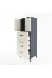 Hyperion Dolap 2 Raflı 4 Çekmeceli 2 Kapaklı 60x44x163 - S53M071V4B