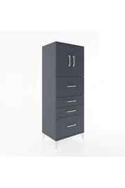Hyperion Dolap 2 Raflı 4 Çekmeceli 2 Kapaklı 60x44x163 - S53M071V5B