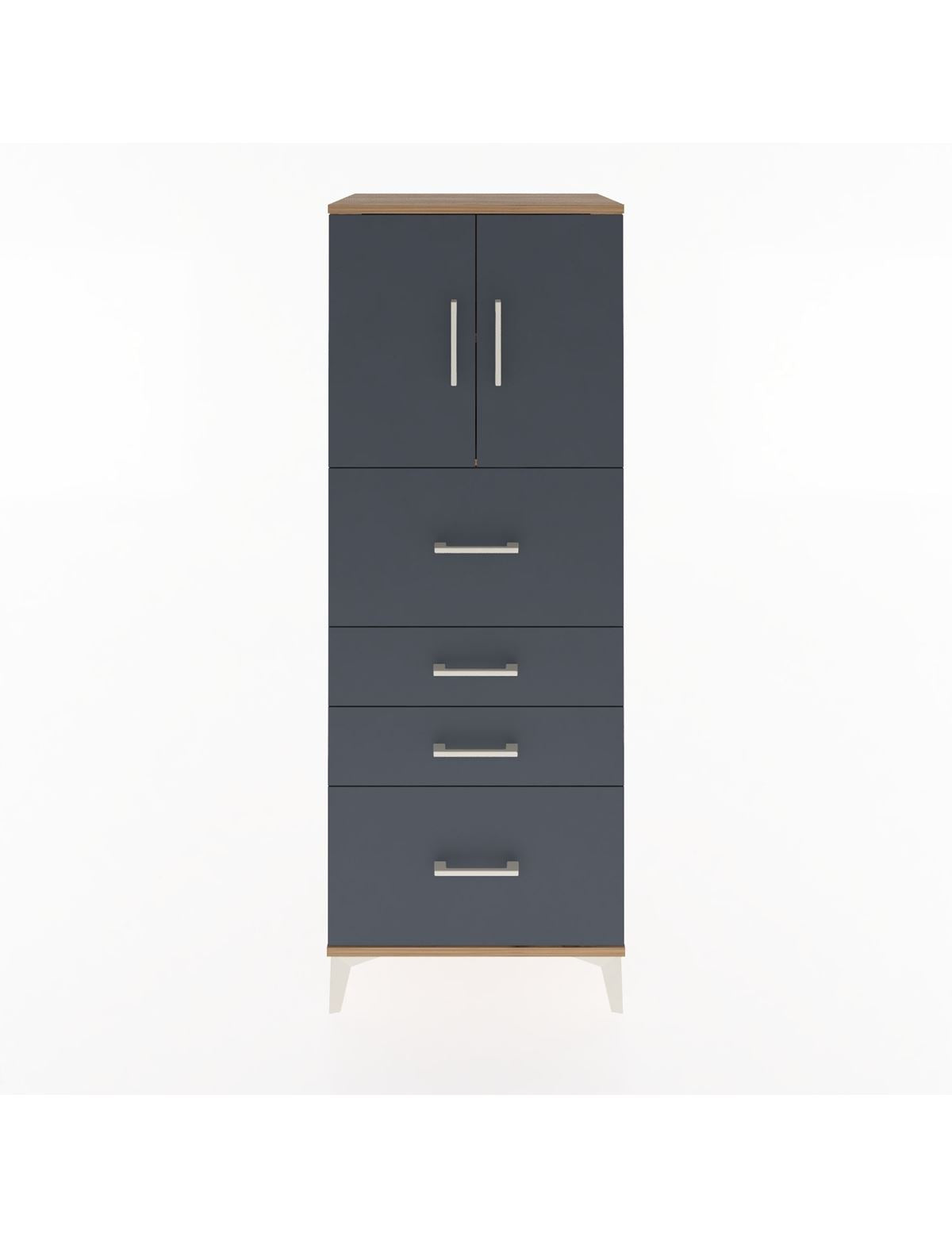 Hyperion Dolap 2 Raflı 4 Çekmeceli 2 Kapaklı 60x44x163 - S53M071V8B