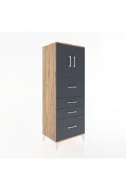 Hyperion Dolap 2 Raflı 4 Çekmeceli 2 Kapaklı 60x44x163 - S53M071V8B