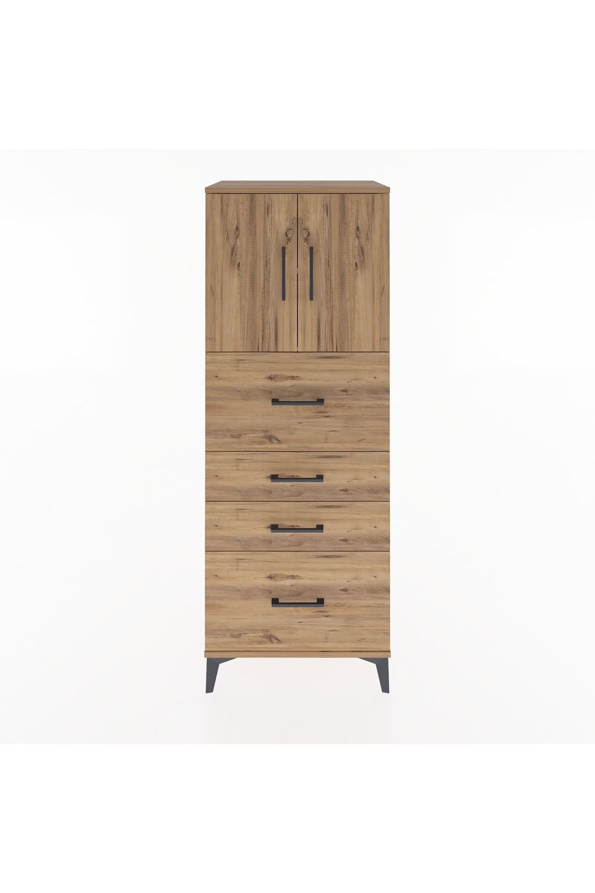 Hyperion Dolap 2 Raflı 4 Çekmeceli 2 Kapaklı 60x44x163 - S53M071V9B