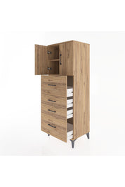 Hyperion Dolap 2 Raflı 4 Çekmeceli 2 Kapaklı 60x44x163 - S53M071V9B
