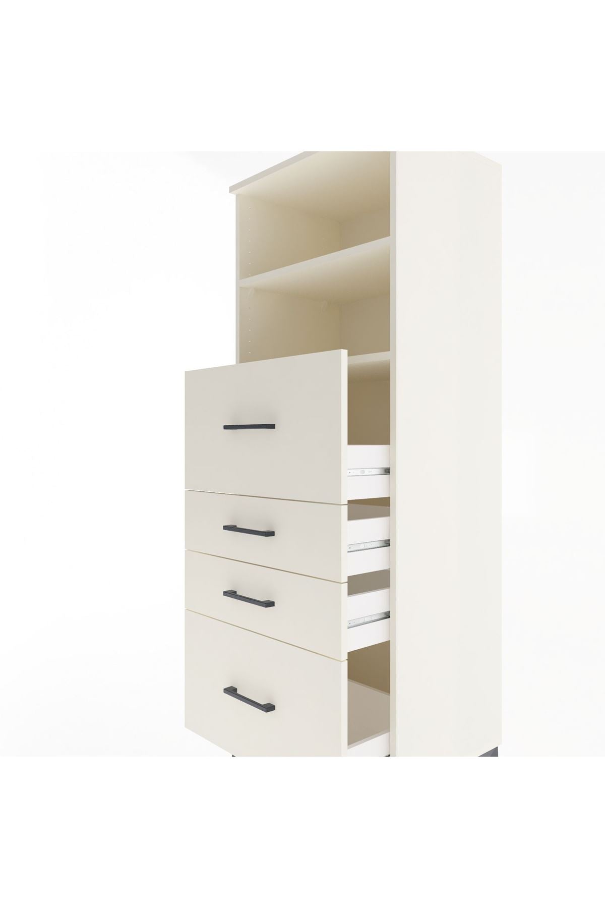 Hyperion Dolap 2 Raflı 4 Çekmeceli 60x44x163 - S53M072V1B