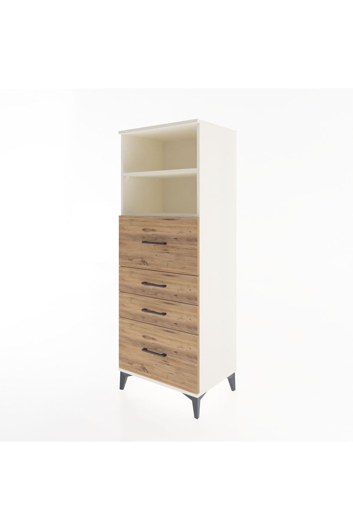 Hyperion Dolap 2 Raflı 4 Çekmeceli 60x44x163 - S53M072V3B