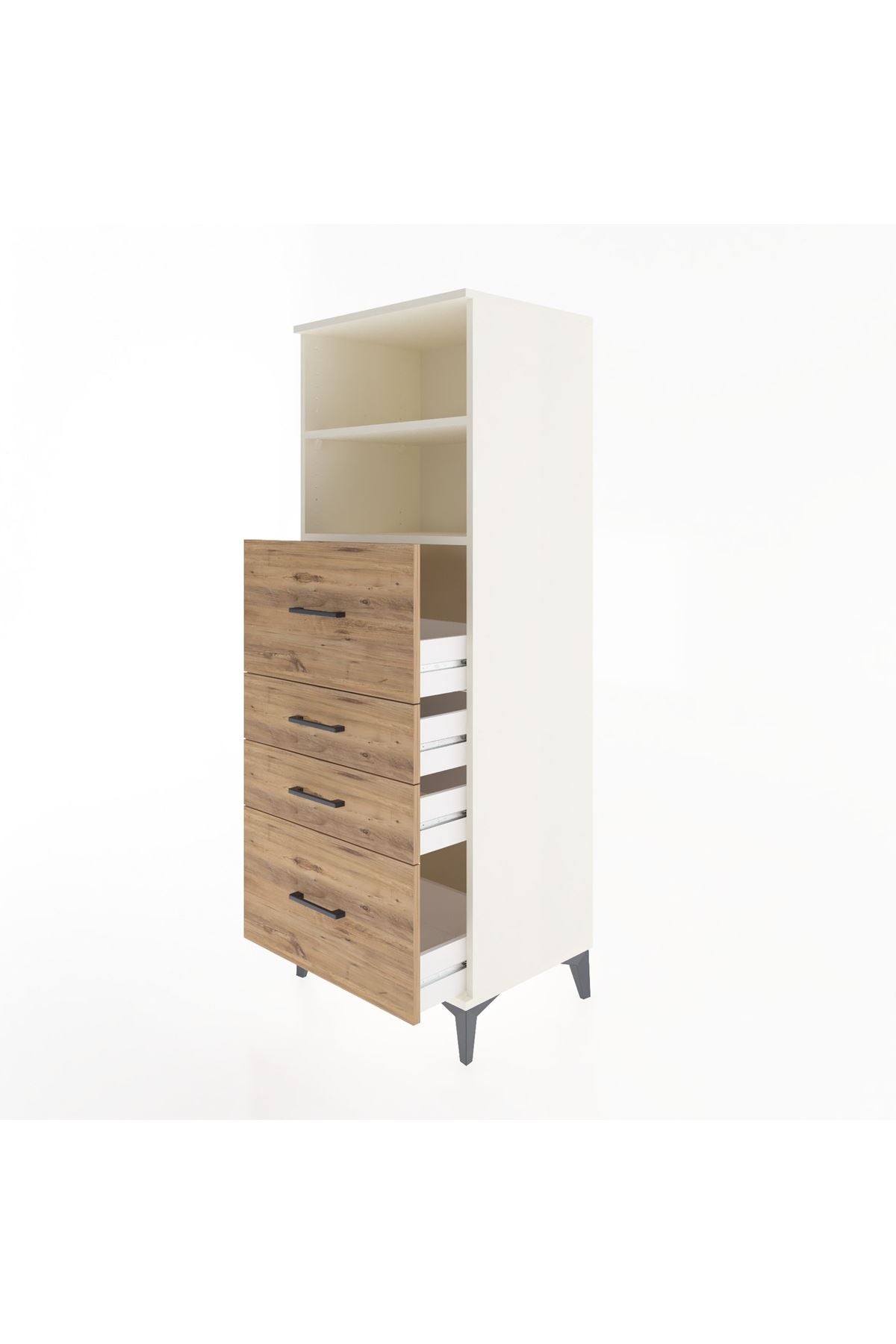 Hyperion Dolap 2 Raflı 4 Çekmeceli 60x44x163 - S53M072V3B
