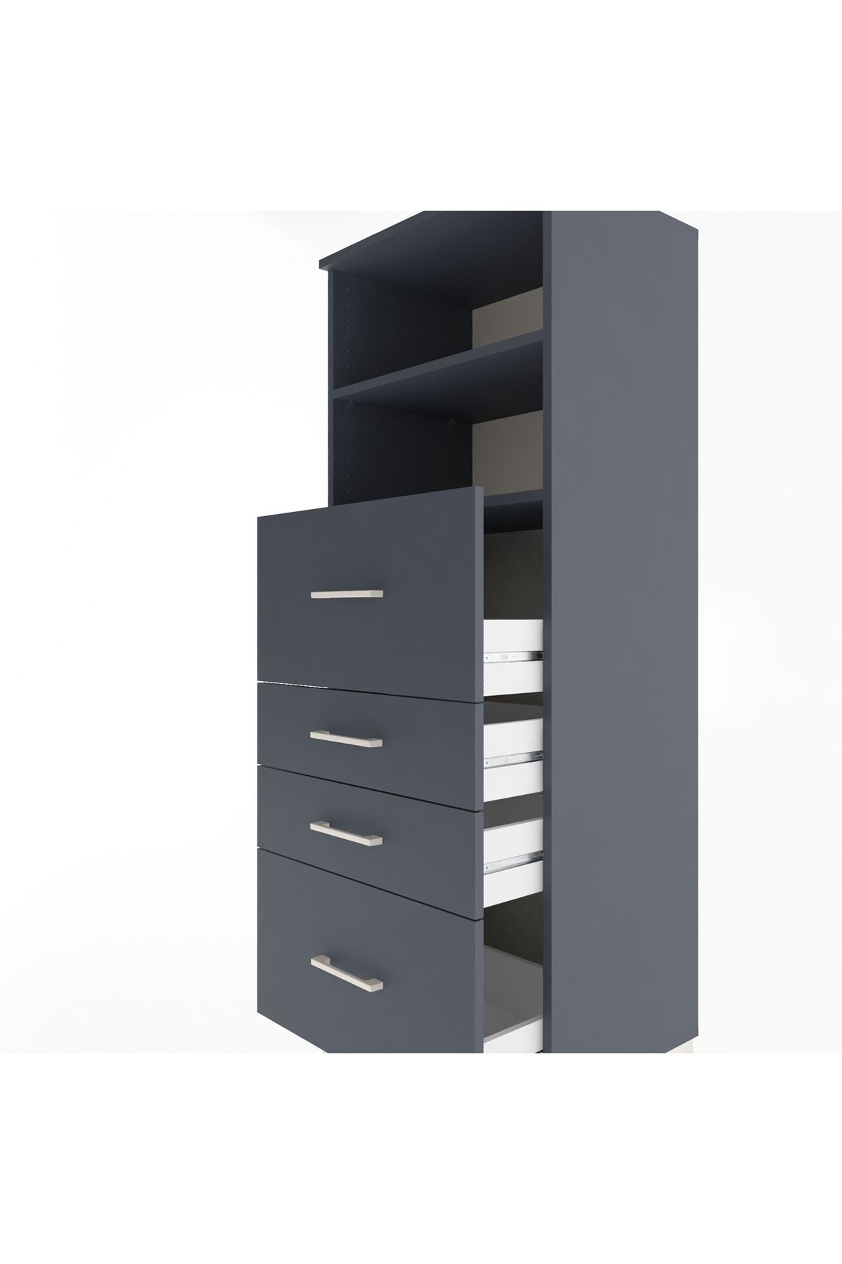 Hyperion Dolap 2 Raflı 4 Çekmeceli 60x44x163 - S53M072V5B