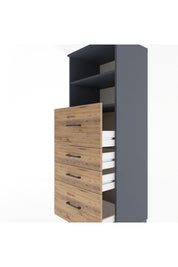 Hyperion Dolap 2 Raflı 4 Çekmeceli 60x44x163 - S53M072V6B