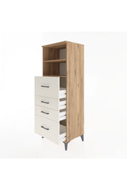 Hyperion Dolap 2 Raflı 4 Çekmeceli 60x44x163 - S53M072V7B