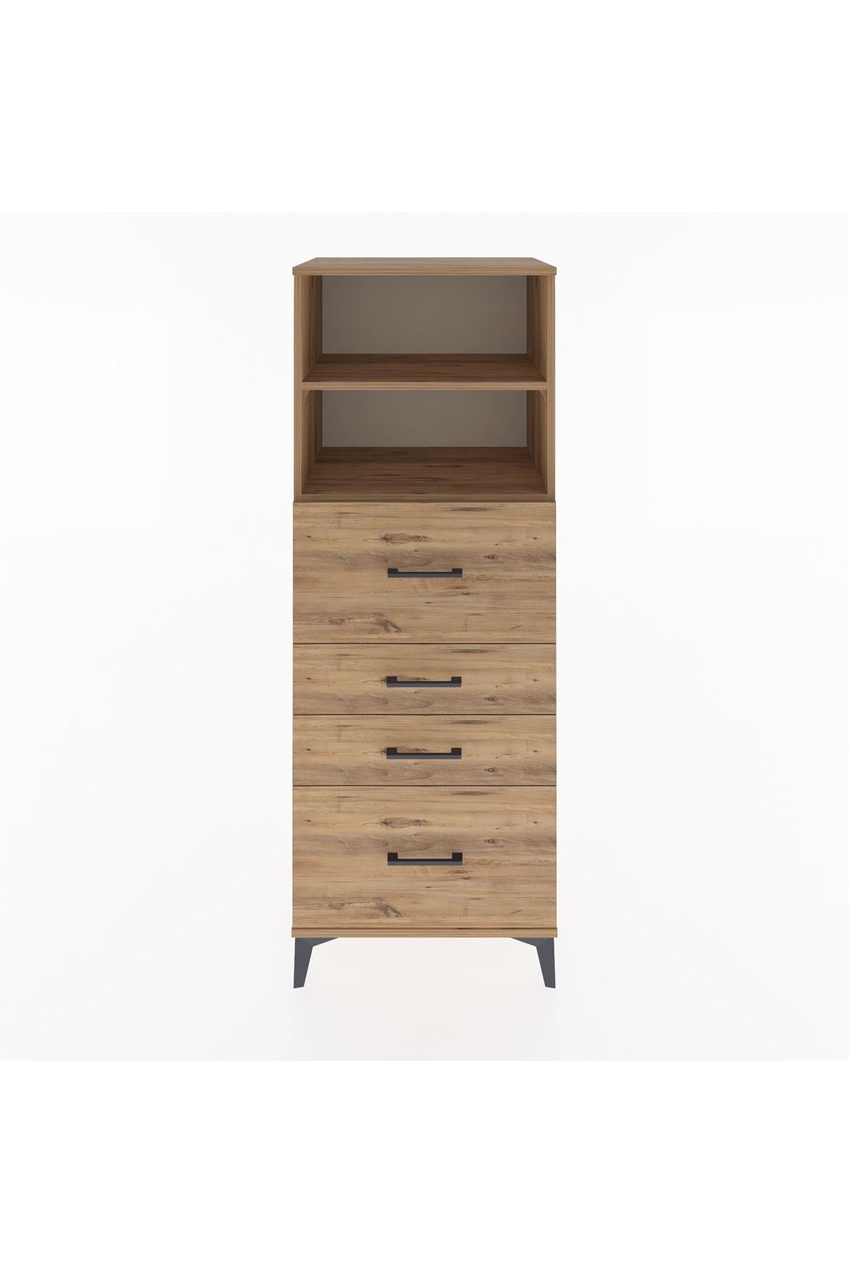 Hyperion Dolap 2 Raflı 4 Çekmeceli 60x44x163 - S53M072V9B