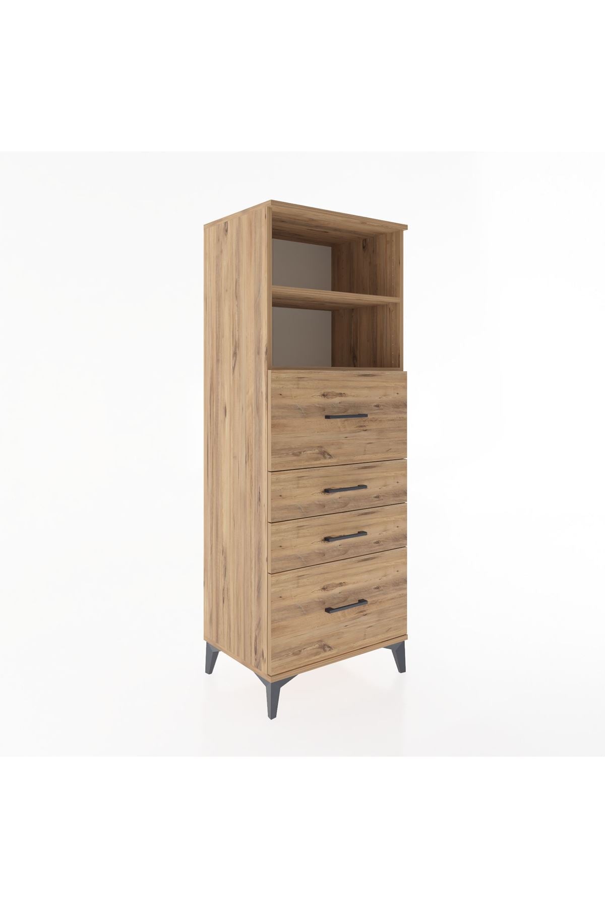 Hyperion Dolap 2 Raflı 4 Çekmeceli 60x44x163 - S53M072V9B