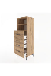 Hyperion Dolap 2 Raflı 4 Çekmeceli 60x44x163 - S53M072V9B