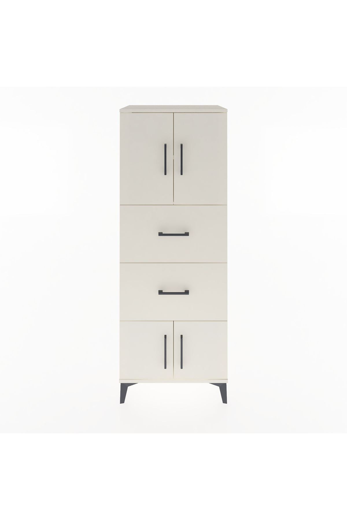 Hyperion Dolap 2 Raflı 2 Çekmeceli 4 Kapaklı 60x44x163 - S53M073V1B
