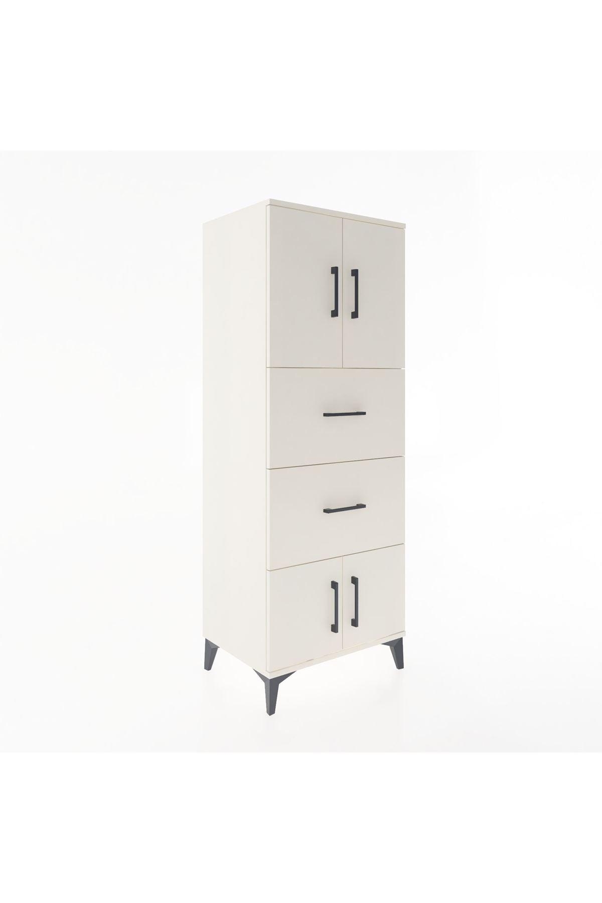 Hyperion Dolap 2 Raflı 2 Çekmeceli 4 Kapaklı 60x44x163 - S53M073V1B