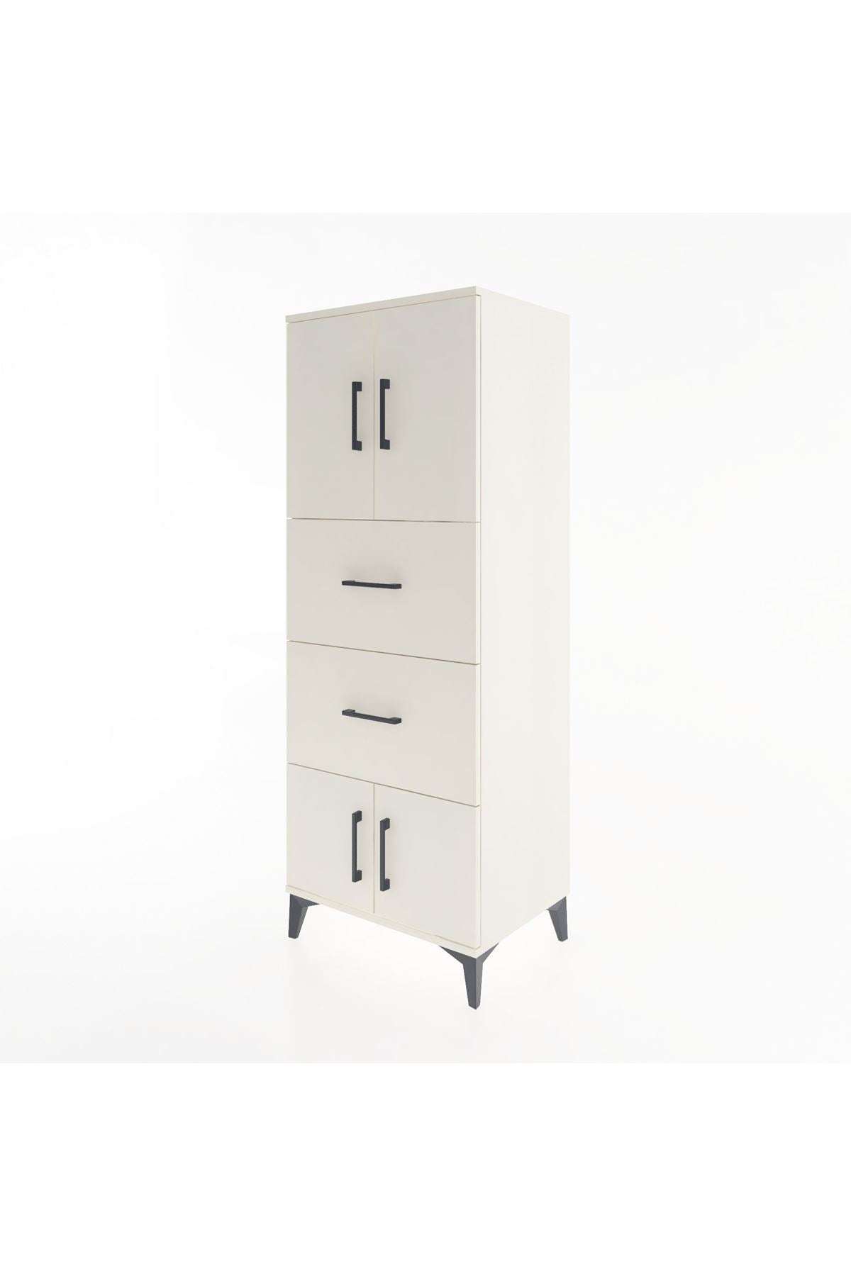 Hyperion Dolap 2 Raflı 2 Çekmeceli 4 Kapaklı 60x44x163 - S53M073V1B
