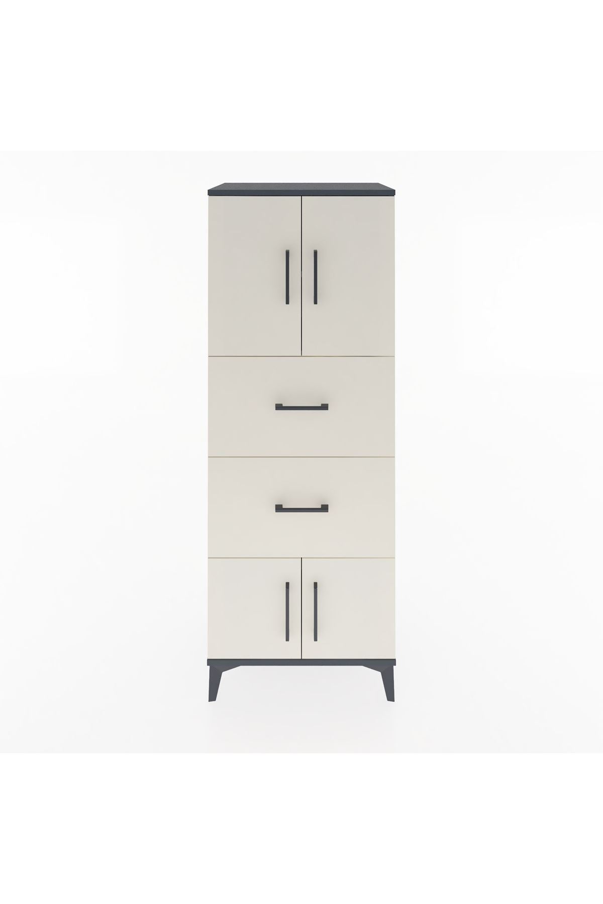 Hyperion Dolap 2 Raflı 2 Çekmeceli 4 Kapaklı 60x44x163 - S53M073V4B