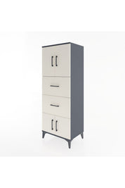 Hyperion Dolap 2 Raflı 2 Çekmeceli 4 Kapaklı 60x44x163 - S53M073V4B