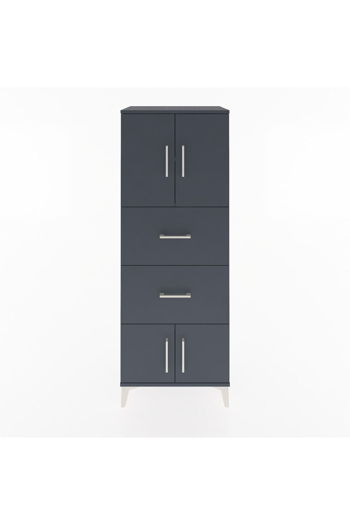 Hyperion Dolap 2 Raflı 2 Çekmeceli 4 Kapaklı 60x44x163 - S53M073V5B