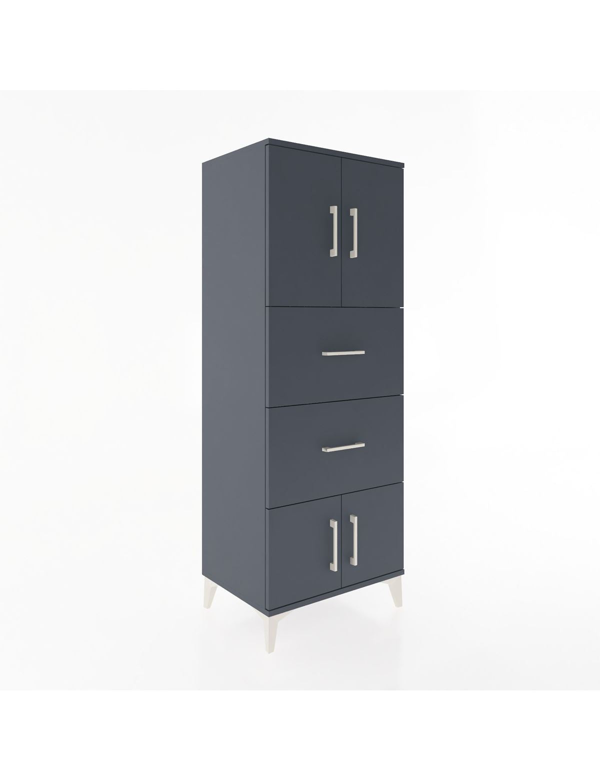 Hyperion Dolap 2 Raflı 2 Çekmeceli 4 Kapaklı 60x44x163 - S53M073V5B