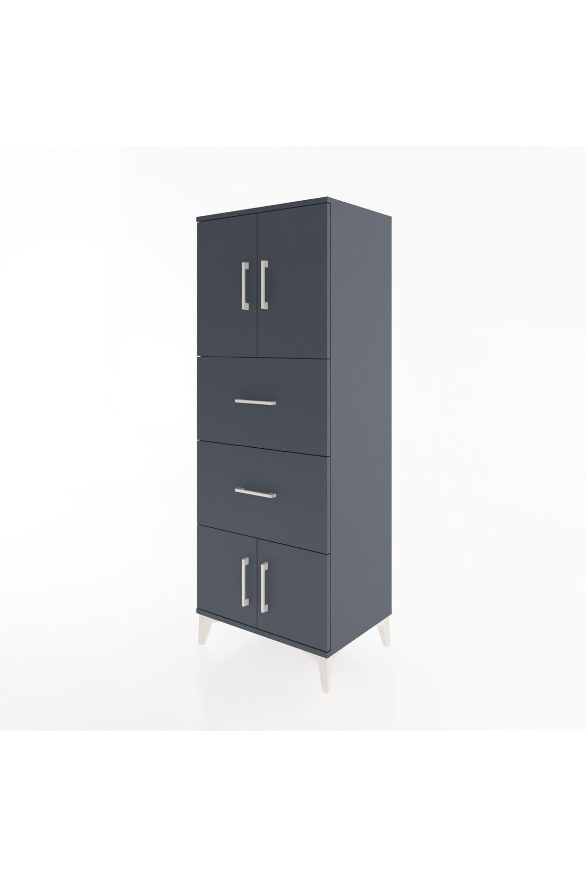 Hyperion Dolap 2 Raflı 2 Çekmeceli 4 Kapaklı 60x44x163 - S53M073V5B
