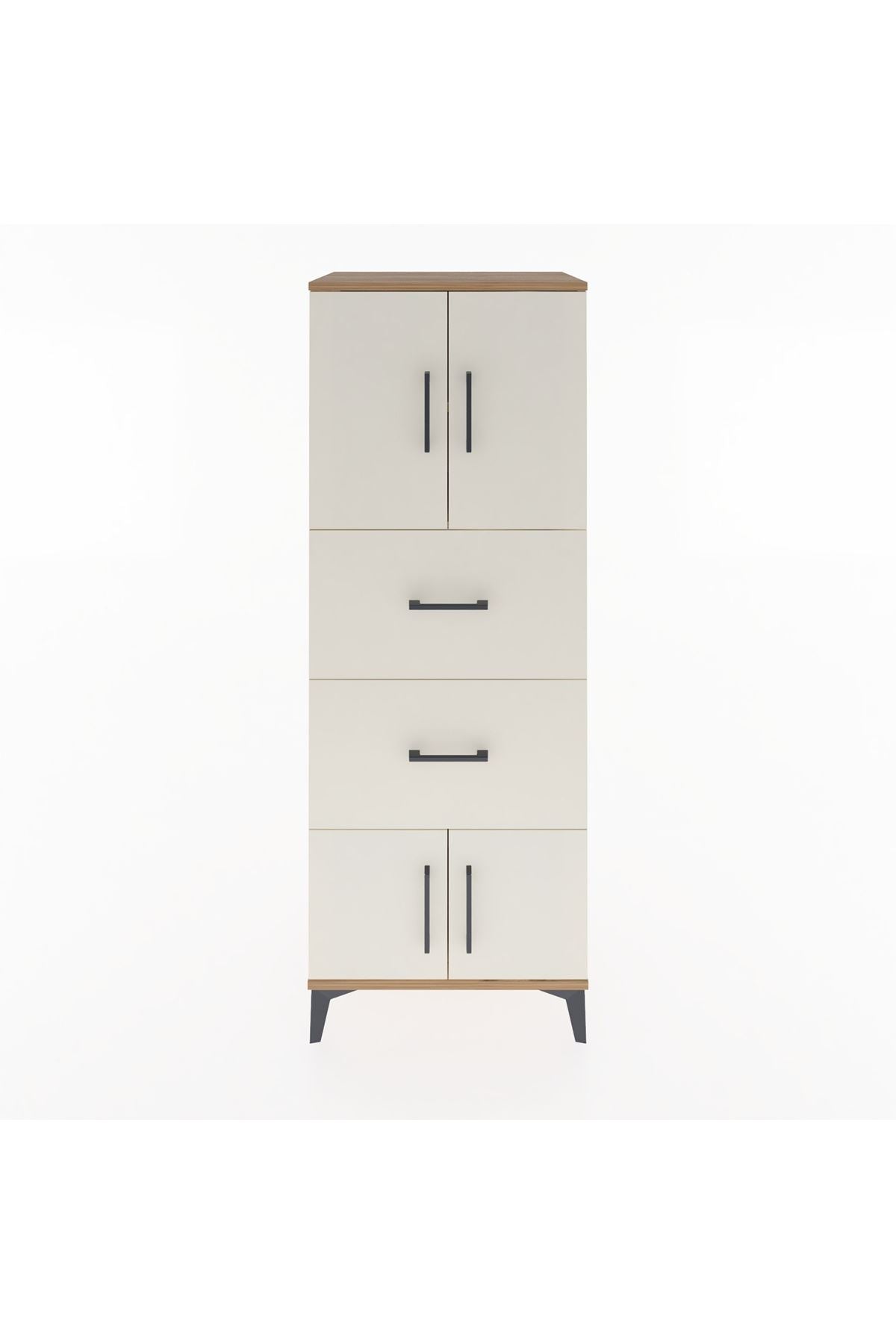 Hyperion Dolap 2 Raflı 2 Çekmeceli 4 Kapaklı 60x44x163 - S53M073V7B