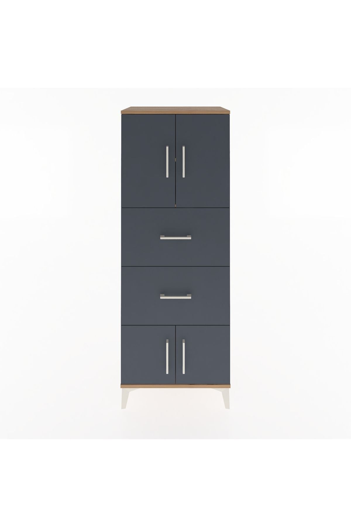 Hyperion Dolap 2 Raflı 2 Çekmeceli 4 Kapaklı 60x44x163 - S53M073V8B