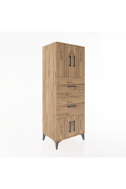 Hyperion Dolap 2 Raflı 2 Çekmeceli 4 Kapaklı 60x44x163 - S53M073V9B