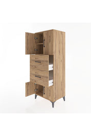 Hyperion Dolap 2 Raflı 2 Çekmeceli 4 Kapaklı 60x44x163 - S53M073V9B