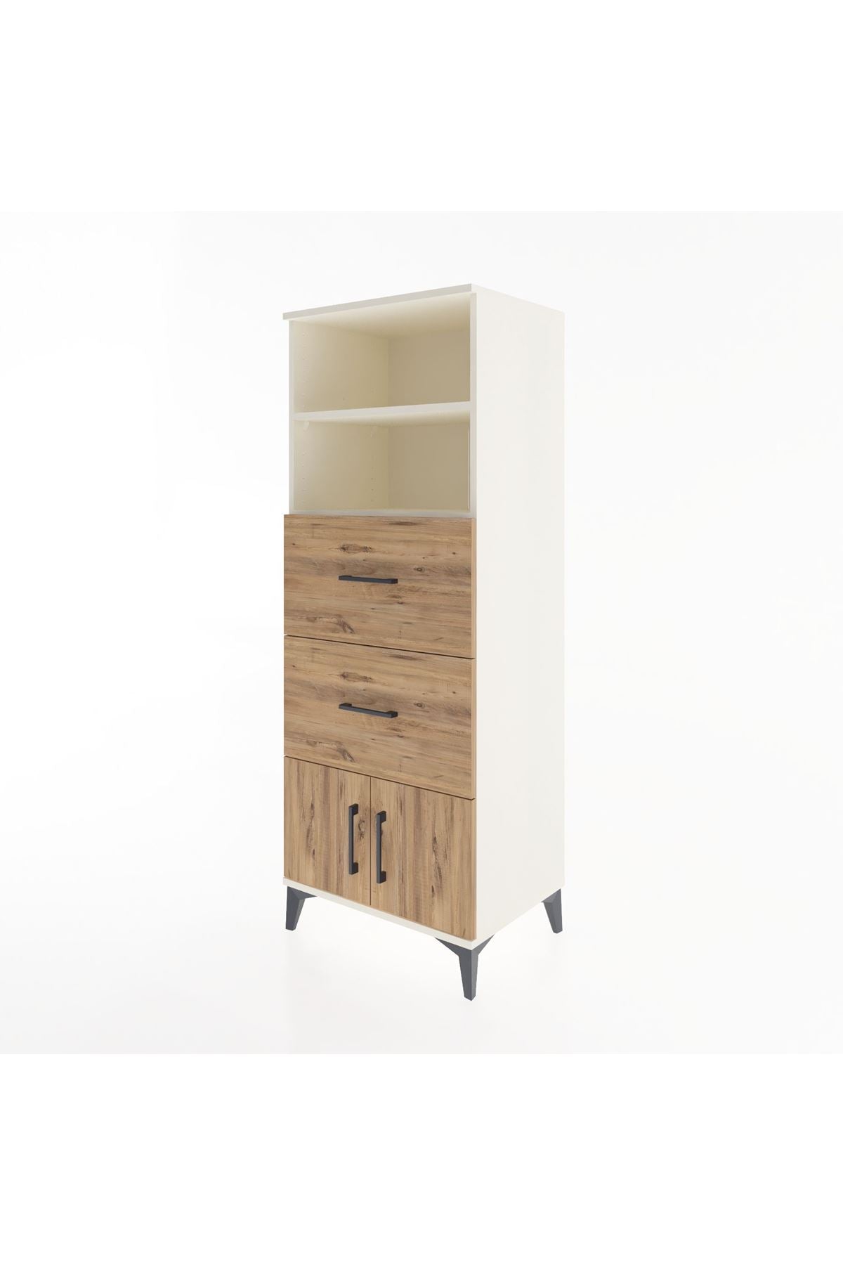 Hyperion Dolap 2 Raflı 2 Çekmeceli 2 Kapaklı 60x44x163 - S53M074V3B