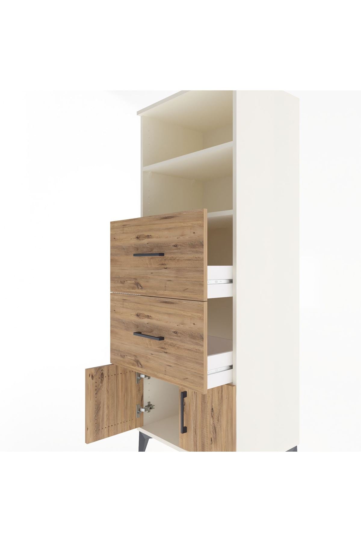 Hyperion Dolap 2 Raflı 2 Çekmeceli 2 Kapaklı 60x44x163 - S53M074V3B