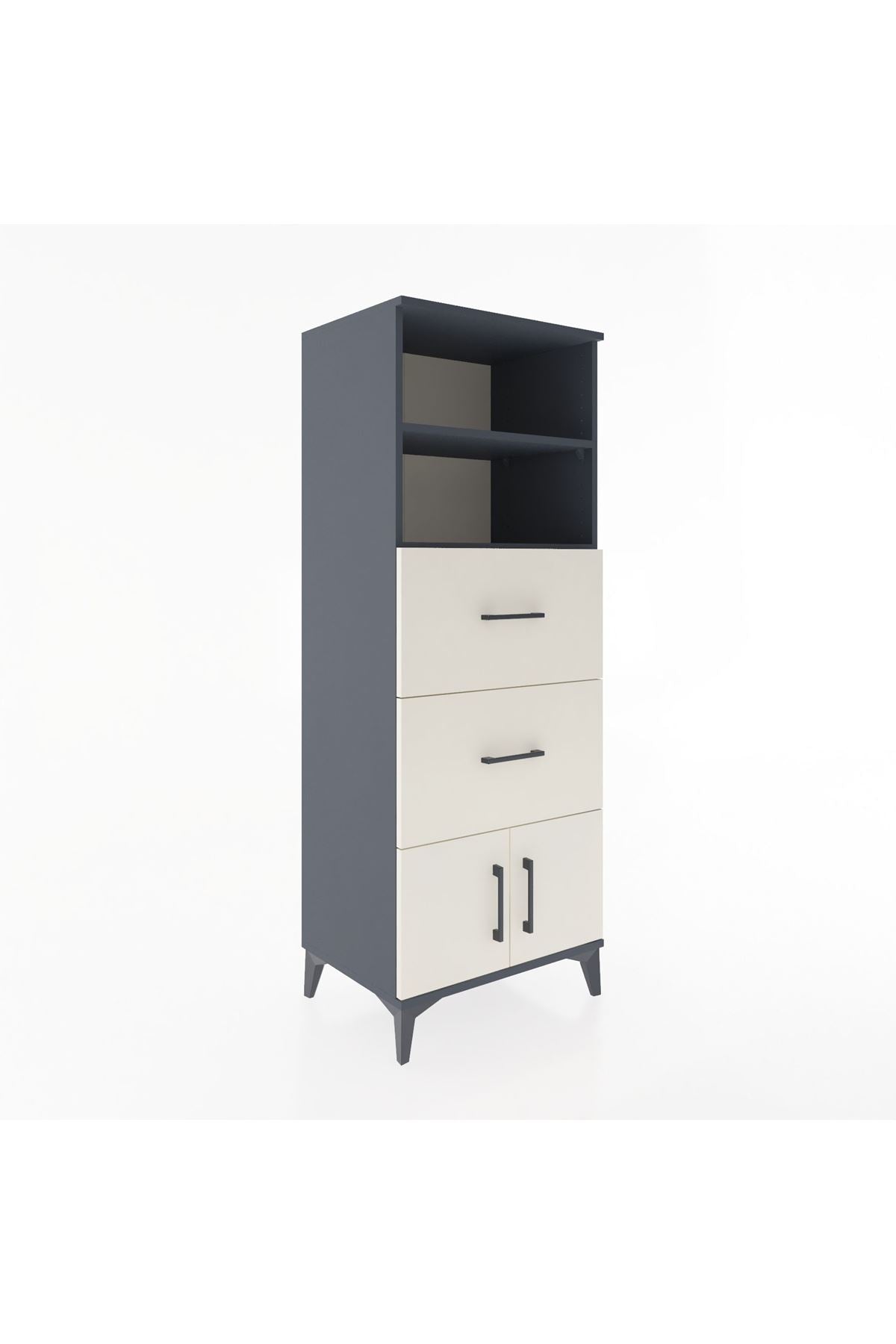 Hyperion Dolap 2 Raflı 2 Çekmeceli 2 Kapaklı 60x44x163 - S53M074V4B