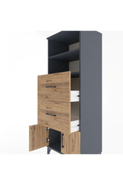 Hyperion Dolap 2 Raflı 2 Çekmeceli 2 Kapaklı 60x44x163 - S53M074V6B