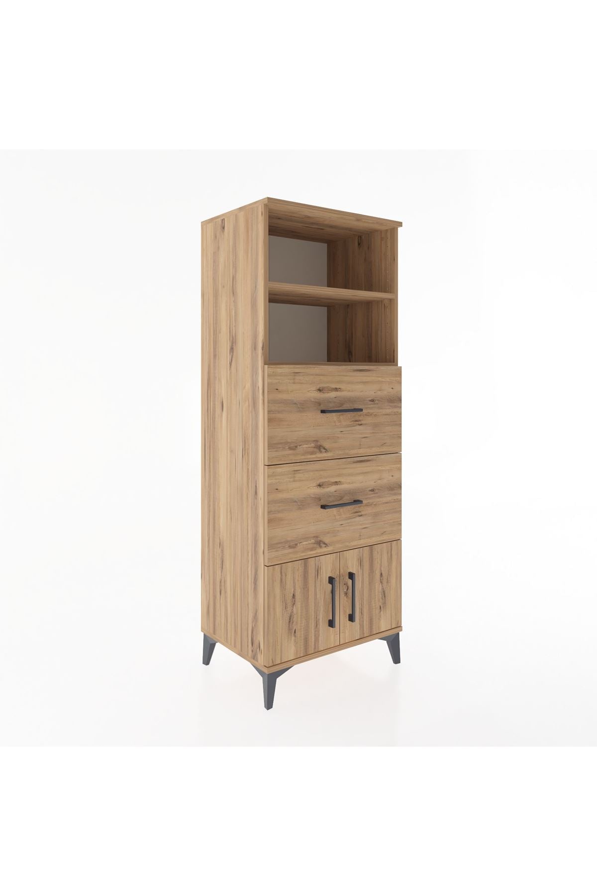 Hyperion Dolap 2 Raflı 2 Çekmeceli 2 Kapaklı 60x44x163 - S53M074V9B