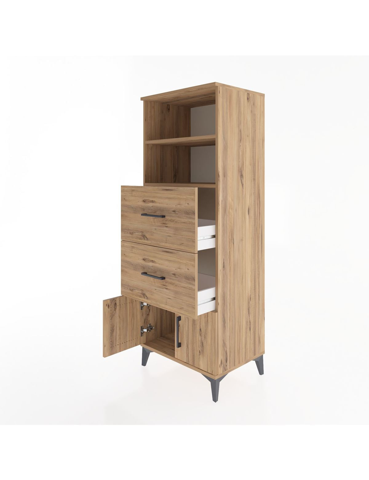 Hyperion Dolap 2 Raflı 2 Çekmeceli 2 Kapaklı 60x44x163 - S53M074V9B