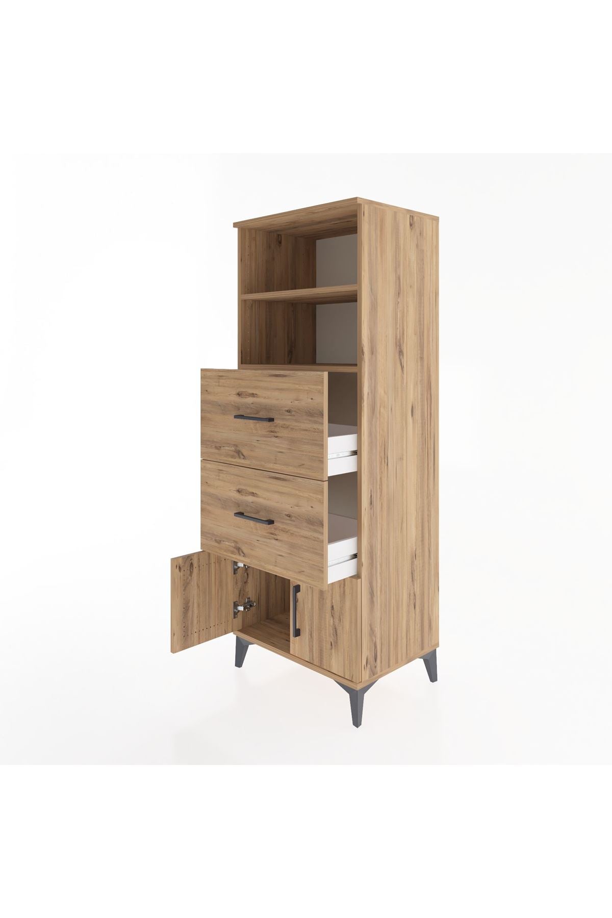 Hyperion Dolap 2 Raflı 2 Çekmeceli 2 Kapaklı 60x44x163 - S53M074V9B