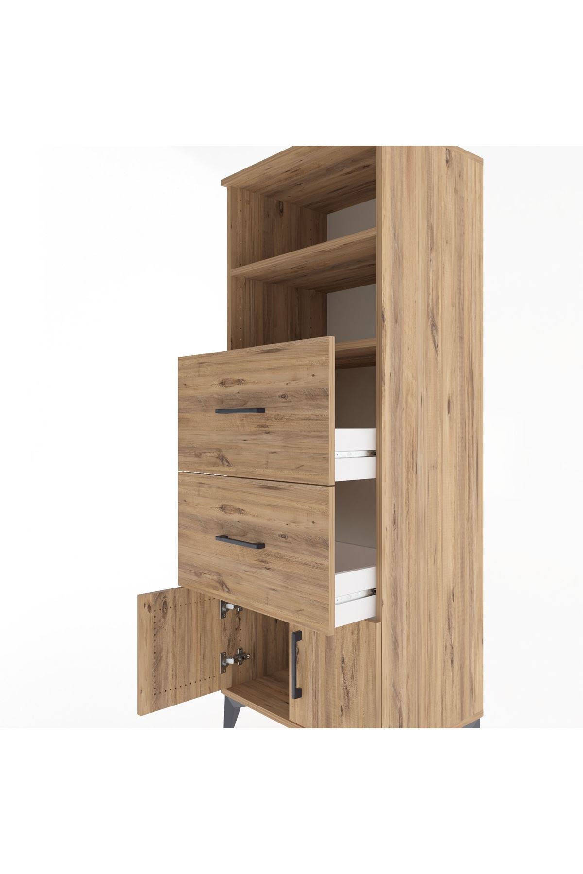 Hyperion Dolap 2 Raflı 2 Çekmeceli 2 Kapaklı 60x44x163 - S53M074V9B
