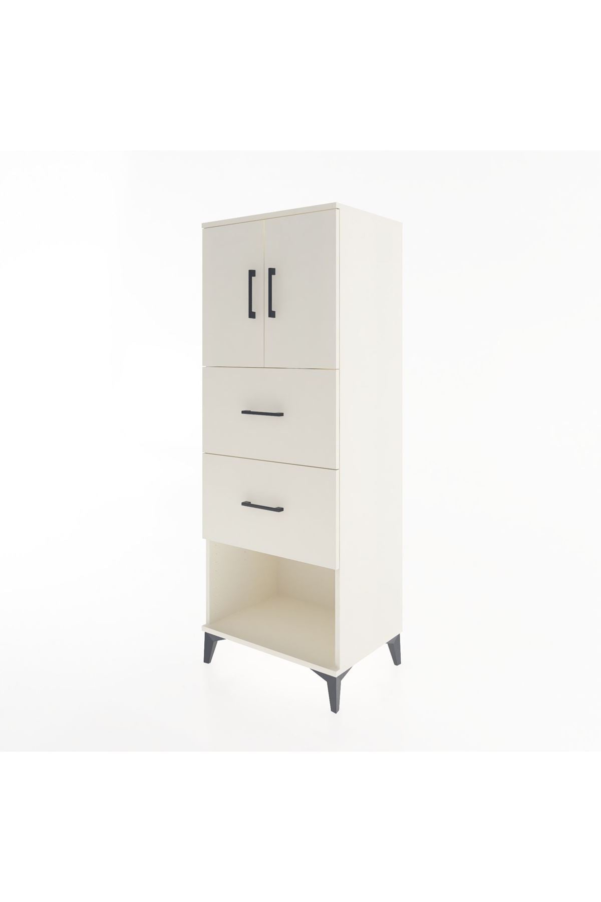 Hyperion Dolap 2 Raflı 2 Çekmeceli 2 Kapaklı 60x44x163 - S53M075V1B