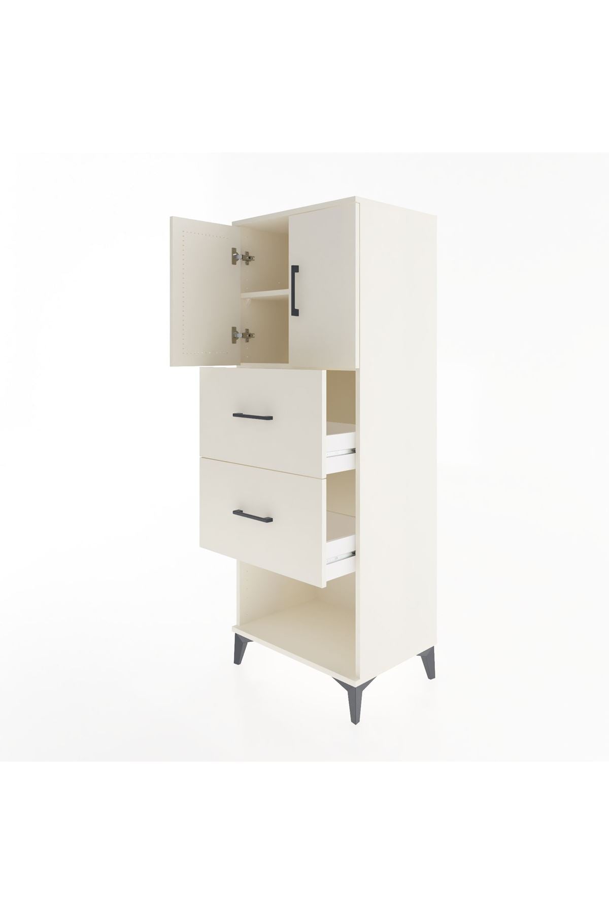 Hyperion Dolap 2 Raflı 2 Çekmeceli 2 Kapaklı 60x44x163 - S53M075V1B