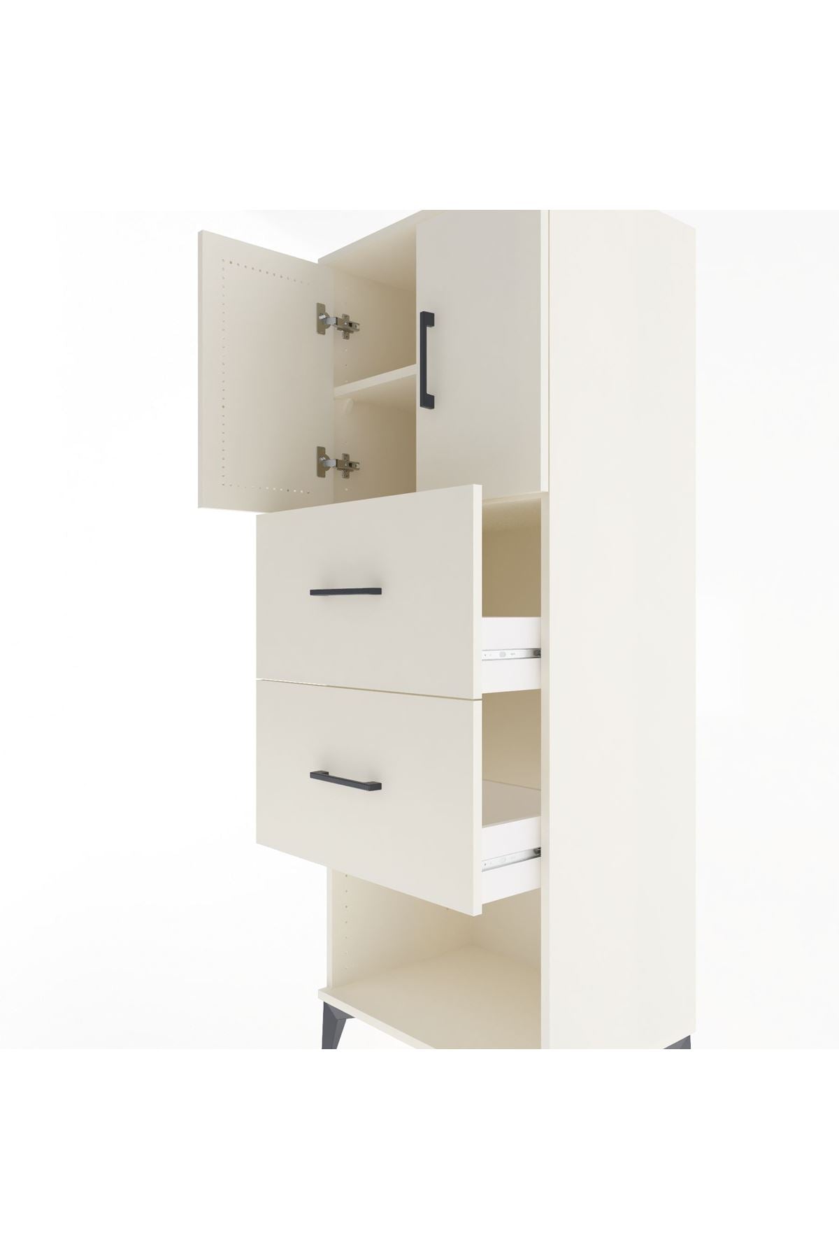 Hyperion Dolap 2 Raflı 2 Çekmeceli 2 Kapaklı 60x44x163 - S53M075V1B