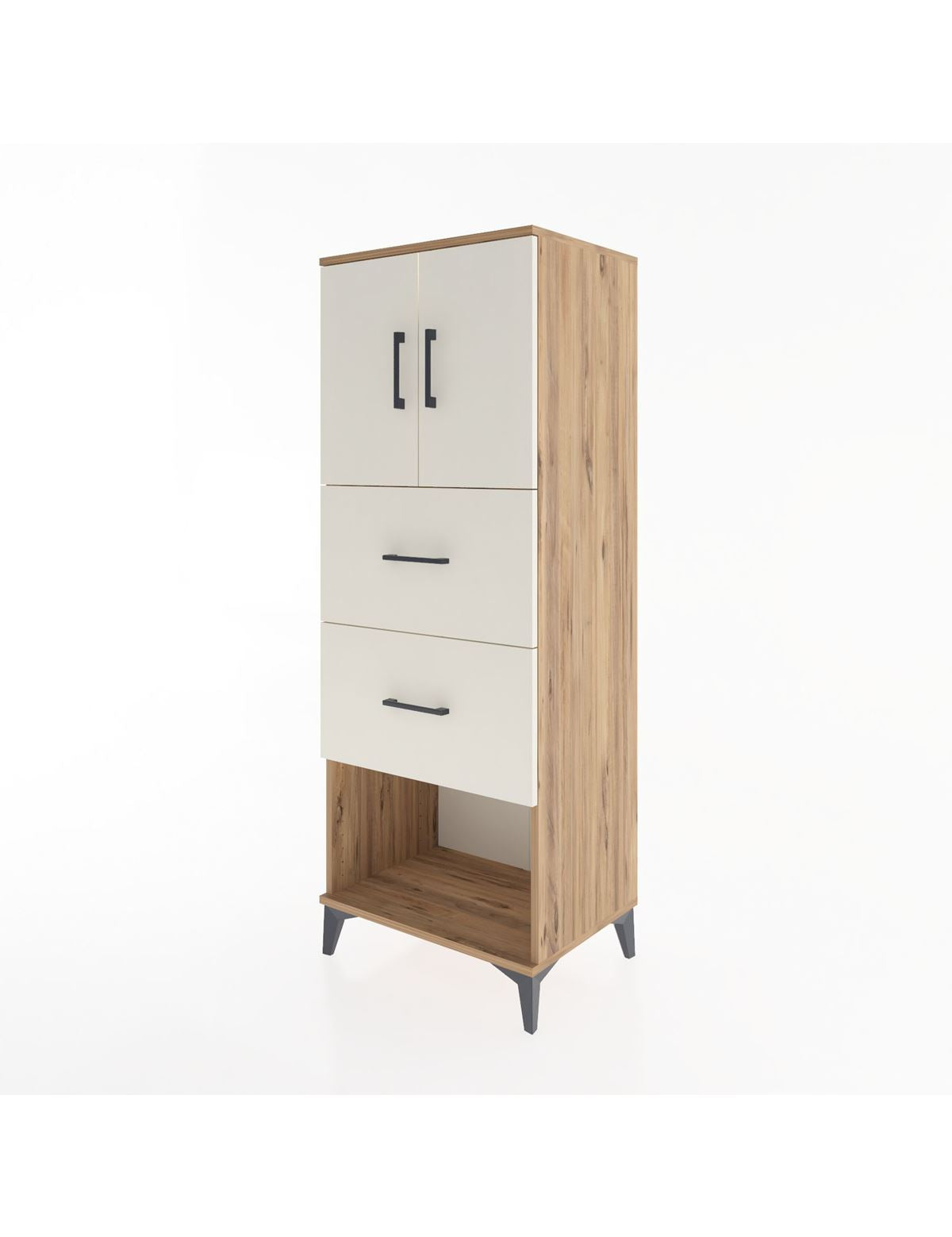 Hyperion Dolap 2 Raflı 2 Çekmeceli 2 Kapaklı 60x44x163 - S53M075V7B