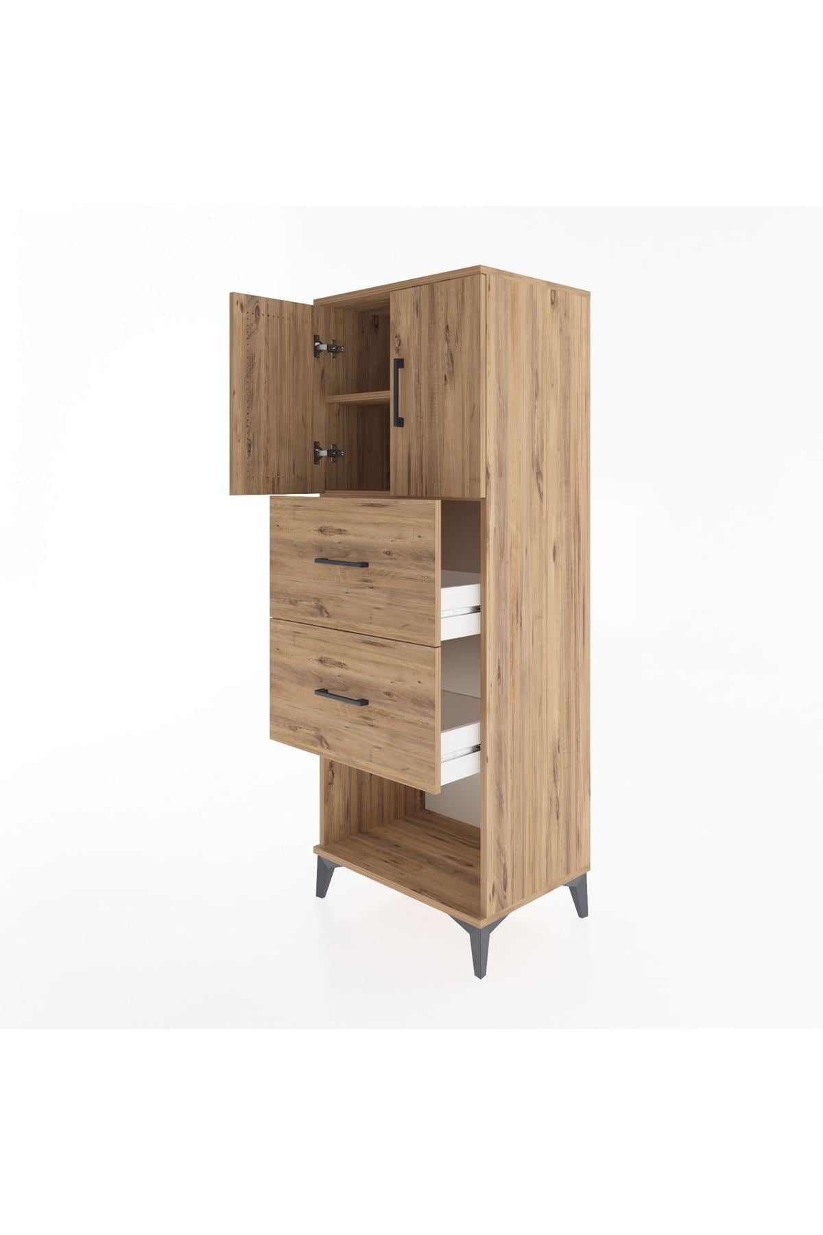 Hyperion Dolap 2 Raflı 2 Çekmeceli 2 Kapaklı 60x44x163 - S53M075V9B