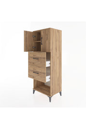 Hyperion Dolap 2 Raflı 2 Çekmeceli 2 Kapaklı 60x44x163 - S53M075V9B