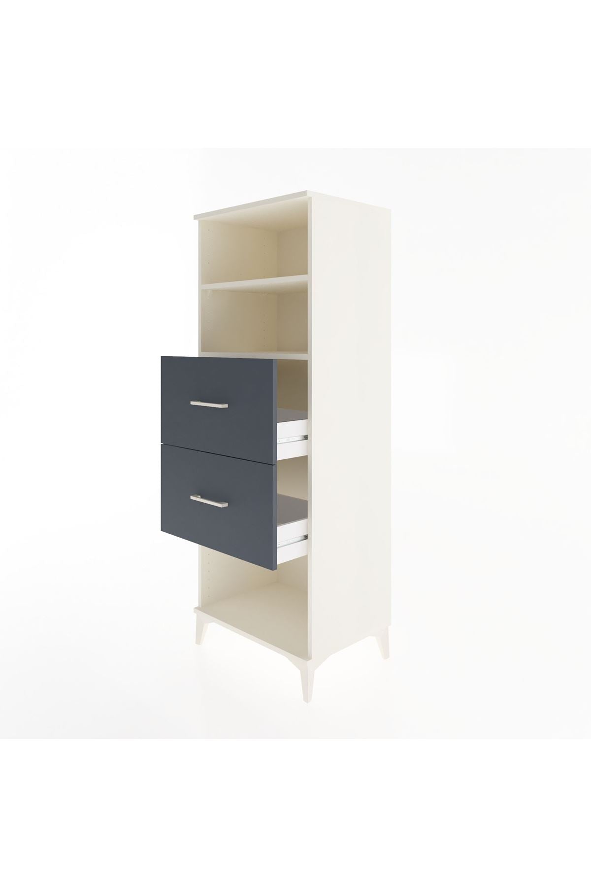 Hyperion Dolap 2 Raflı 2 Çekmeceli 60x44x163 - S53M076V2B