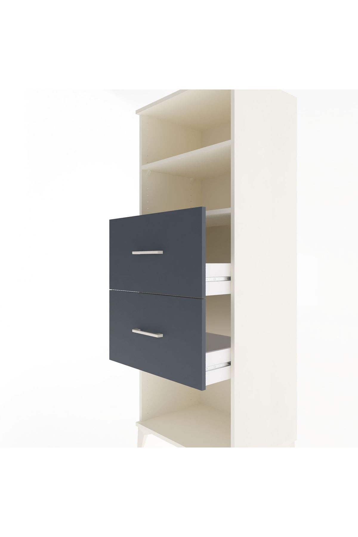 Hyperion Dolap 2 Raflı 2 Çekmeceli 60x44x163 - S53M076V2B